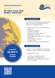 Thumbnail for 20 Jahre Lions Club Kleiner Odenwald  /  Ausschreibung